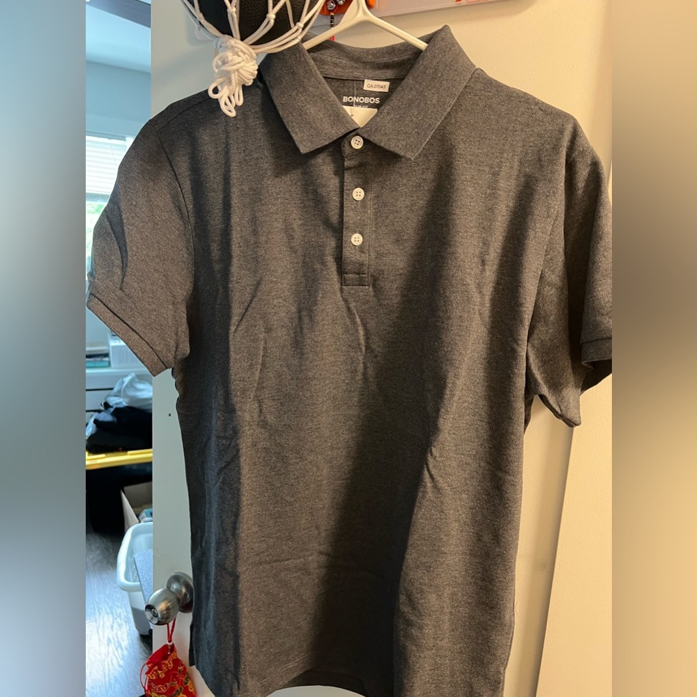 COPY - Bonobos dark grey polo in size large